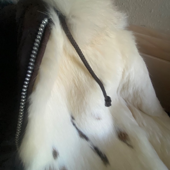 Genuine rabbit fur coat - women’s S/XS (estimated) - vintage - Picture 5 of 9
